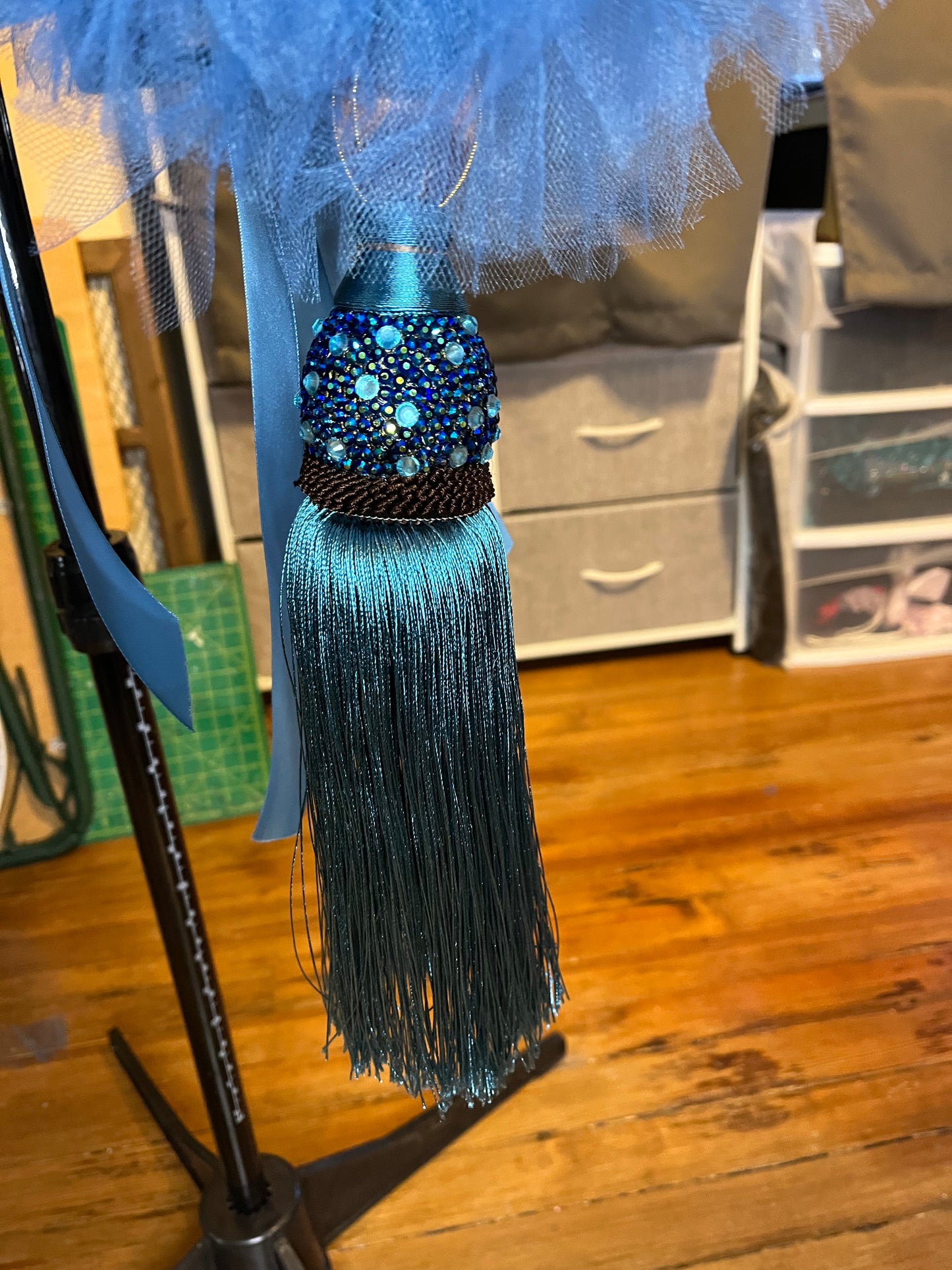 Blue Tulle Boa - Made to Order