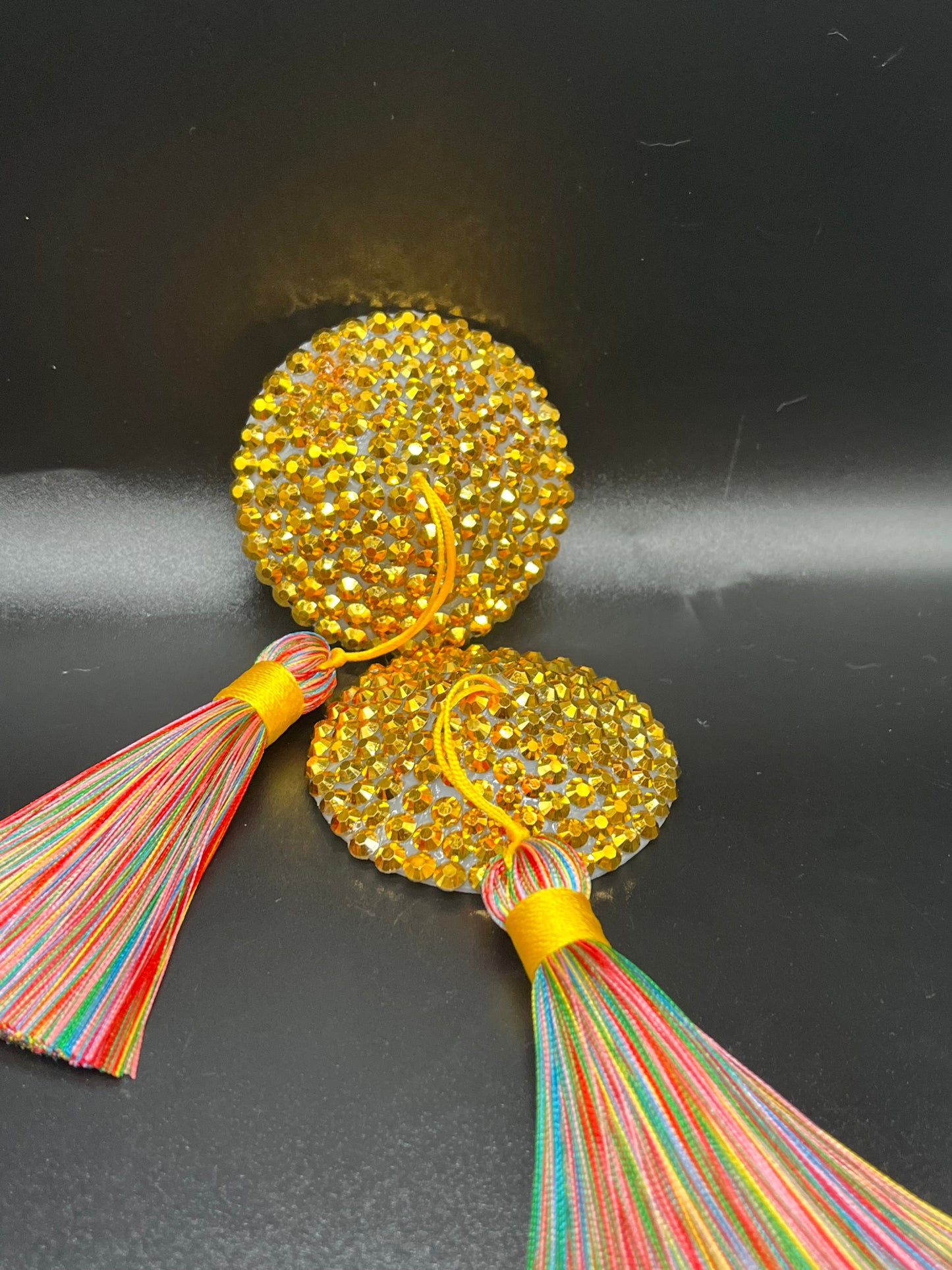 Gold Carnival Pasties with Tassels